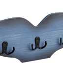 Okuna Outpost Whale Tail Wall Hook for Nursery, Nautical Ocean Wall Decor (Blue, 15.5 x 6.75 x 1 in)