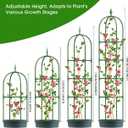 Trellis for Climbing Plants Outdoor, 6FT Garden Obelisk Rustproof PE Coated Metal Potted Plant Climbing Support, Thickened Tube Plant Tower Trellis for Clematis Vine Support Indoor (Pack of 1)