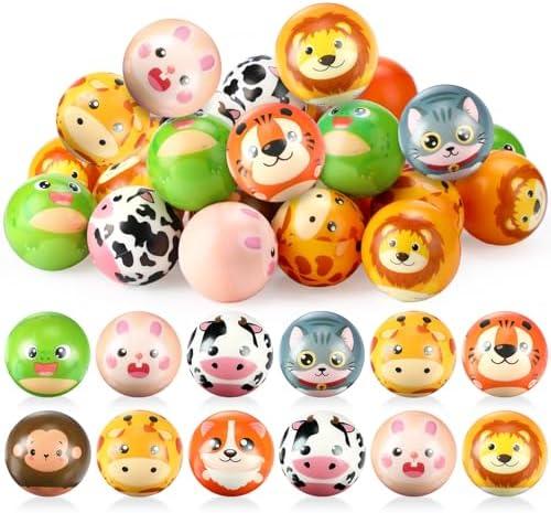 Libima 36 Pcs 36 Pcs Stress Balls Mini Foam Squeeze Balls Fidget Toy Anxiety Stress Relief Toys for School Carnival Reward Birthday Party Favor Gifts (Animal)