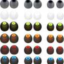 Silicone Replacement Earbud Tips Earbud Covers Eartips Fit Most in-Ear Earbuds(Inner Hole 3.8mm -5.1mm) Headphone Earbuds Rubber Tips 18 Pairs S M L