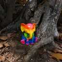 2 x Seasons 5.25" Rainbow Elephant Skeleton Halloween Decoration for Crazy Bonez Animal Skeleton Line