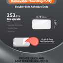 Large Mounting Putty No Trace, Museum Double Sided Tape Glue Adhesive Dots Clear Sticky Tack, Non-Toxic Picture Hanging Adhesive, 0.39 x 0.78 in (252 Pcs)