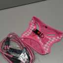 Dog Harness Step-in Breathable Puppy Cat Dog Vest Harnesses for Small Medium Dogs Pink Checkered (M (Chest 13.5''-16.5'', Weight 10-15 lb))