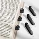 Lamicall [Clear View] 6Pack Silicone Automatic Bookmark - [Thick-Book Friendly] Book Marks for Reading Women Kids Men, Cute Book Page Markers Clip, Reading Accessories Gifts for Book Lovers