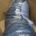 CLOTHKNOW Blue White King Size Comforter Set 3Pcs Gradient Blue Bedding Comforter Sets Soft All Season Navy Comforter with 2 x Pillow Cases