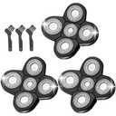 5 Blades Replacement for Freebird Shaver Razor Head, Bald Men Freedom Grooming Refills, with Cleaning Brush 3 PCS