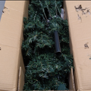 Goplus 6FT Pre-Lit Artificial Christmas Tree Auto-Spread/Close up Branches 11 Flash Modes with Multicolored 350 LED Lights & Metal Stand (Green)