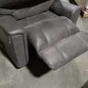 Navi Rocker Recliner In Smoke Faux Leather.