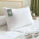 Hypoallergenic Bamboo Viscose Shell, Soft King Size Bed Pillow with Down Alternative Filling, Oeko-Tex Certified, Luxury Hotel Quality for Back, Stomach and Side Sleepers