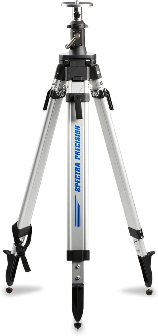 Spectra Precision 2162 Elevating, Flat Head Heavy Duty Aluminum Tripod for Rotary Laser Levels and Grade Lasers