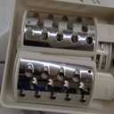 Electric Cheese Grater, Salad Maker, 3 Replaceable Stainless Blades, Food Container, Built-in Blade Storage, Electric Salad Machine for Cheeses, Fruits, Vegetables  Easy Cleanup & Assembly (White)