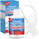 White Touch Up Paint, Multi-Surface Touch Up Paint Pen for Chips and Scratches, White Paint for Walls, for Wall Enamel Furniture Appliance Porcelain Cabinet Bath (Semi-Gloss)