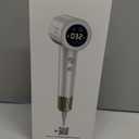 KARFUN Plasma Hair Dryer, 1500W High Speed Blow Dryer with Plasma Tech (Positive+Negative Ionic), LED Display, 5 Temps 2 Speed, Thermo-Control, Fast Drying Plasma Hairdryer for Home or Travel (White)