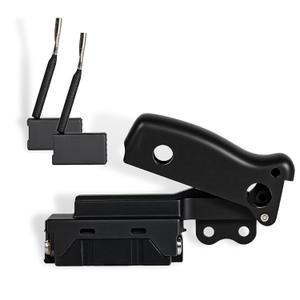 Miter Saw Trigger Power Switch, Compatible with De Walt Miter Saw DW712 DW715 DW716 DW717 DW718 DWS780, Miter Saw Switch Replacement Parts Accessories, with 2 PCS Carbon Motor Brushes