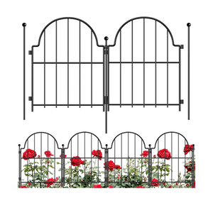 Blingluck Garden Fence, 22 in(H) x 21 ft(L) Arched Rustproof Metal No Dig Fence Garden Fence Border, Ground Stake Animal Barrier Fence for Rabbit Dog, Outdoor Landscape Decor for Yard & Patio,19 Pack