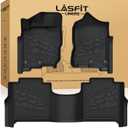 LASFIT Floor Mats for Nissan Titan 2017-2024(Only Fit Crew Cab) & Titan XD 2016-2024,All Weather Custom Fit Floor Liners for Titan 1st & 2nd Row Car Mats (Not Fit Without Rear Seat Cargo Organizer)
