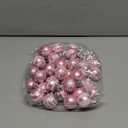 BBTO 40 Pcs Christmas Pink and White Balls 1.18 Inch Stripe Dot Hanging Xmas Balls Plastic Pink Christmas Ornaments Glittering Christmas Ball Decorations for Home Trees Holiday Party Accessories