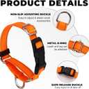 Martingale Collar for Dogs,Reflective Martingale Dog Collars with Quick Release Buckle,Adjustable Nylon No Pull Dog Collar for Walking Training(Blue, Extra Large) (Medium, SUPER-Orange)