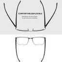 LKEYE Bifocal Reading Glasses Men Blue Light Computer Readers Clear Top Designer Metal Frame Fashion Spring Hinge Eyeglasses