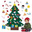 HBlife Felt Christmas Tree 3ft DIY Christmas Decorations Clearance with 26 PCS Ornaments Wall Decor with Hanging Rope for Kids Xmas Gifts Home Door