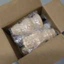 5 inch / 12cm Wooden Furniture Legs, Tchosuz Pack of 4 Unfinished Solid Wood Turned DIY Replacement Bun Feet with M8 Hanger Bolts & T-Nuts or Sofa Couch Cabinet Recliner Ottoman Riser