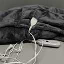 ESTINGO Electric Throw Blanket Heated Blanket Throw with 5 Heating Levels & 4 Hours Auto Off, 50"x60" Heated Throw Blanket with ETL & FCC Certification for Home Office, Machine Washable, Dark Gray