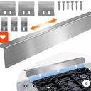 15.7" - 30" Stove Gap Filler,Slide-in Range Rear Filler Kit-Stainless Steel Backsplash for Stove,Range Gap Filler,Stove Trim Kit with Most Brands Between Stove and Backsplash,Oven Gap Filler