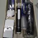 Oral-B iO Deep Clean Rechargeable Electric Powered Toothbrush, Black with iO Series 3 Limited, 2 Brush Heads and Travel Case - Pressure Sensor to Protect Gums - 3 Cleaning Settings - 2 Minute Timer (1 Count (Pack of 1))