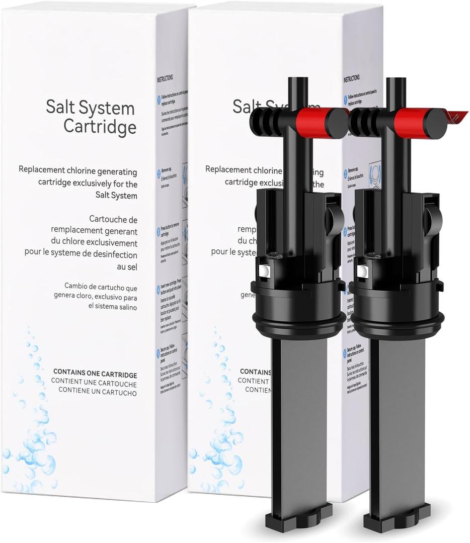 Salt System Cartridge Replacement - Water Treatment Replacement Cartridge for Spas & Hot Tubs, Hot Tub Salt Cartridge for Hot Spring Highlife, Limelight, Up to 4 Months Each, 2Pack