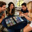 Trading Card Binder 9 Pocket - Premium Card Collection Binder for 360 Cards, Durable Side-Loading Card Album with Zipper, Perfect for TCG, MTG, and Sports Cards, Green