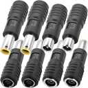DKARDU DC Power Converter Plug Kit, DC 7909 Male to DC 8020 Female & DC 7909 Female to DC 8020 Male Conncector for Solar Panel RV Portable Power Station (8 Pcs)
