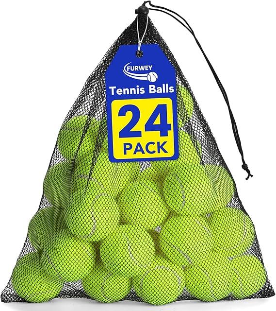 Bulk Tennis Balls Pressureless Tennis Ball, Come with Mesh Bag for Easy Transport,Pet Dog Playing Balls, Good for Beginner Training Ball
