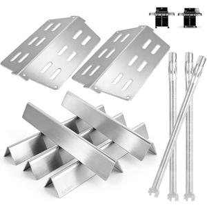 Genesis 300 310 Series Grill Parts Kit for Weber Genesis E310 E330 S310 E320 S330 EP310 S310 S320 EP330 Parts, SUS 304 Stainless Steel Flavorizer Bars Heat Deflector Burner Tube Kit, 7620 7622 62752