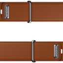 WHOOP 5.0/MG LeatherLuxe Band  Genuine Italian Leather Accessory for Health, Fitness, & Wellness Wearable  Not Compatible with Gen 4 (Small, Chestnut/Cream with Titanium - Straight)