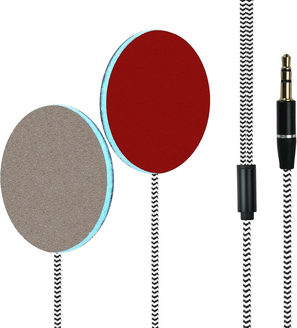 Wired Ultra Thin 4mm Pillow Speakers Stereo,Sleeping Music Headphones for Side Sleepers(3.5mm Jack)