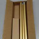 SIMEWIN Gold Curtain Rods for Windows 48 to 84 Inches Adjustable Decorative 1 Inch Diameter Single Window Curtain Rod Set with Classic Finials, Gold Finishing (28"-88")