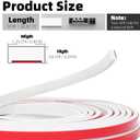 Window Trim Molding, 65.6Ft Self Adhesive Glass Decorative Strip with Groove, Peel and Stick PVC Window Grid Insert Kit for Windows & Glass Doors, White (Two 32.8ft Rolls)