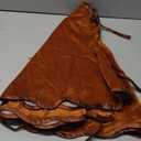 Brown Christmas Tree Skirt 48 Inches Neutral Velvet Christmas Tree Skirts Modern Scalloped Edge Xmas Decorations Minimalist Mat for Home Indoor Outdoor Holiday Party Decor