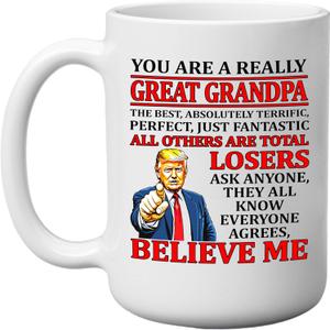 Funny Best Grandfather Grandpa Papa Sarcastic Coffee Mug Novelty Cup Great Gift Idea For Him (Grandpa)