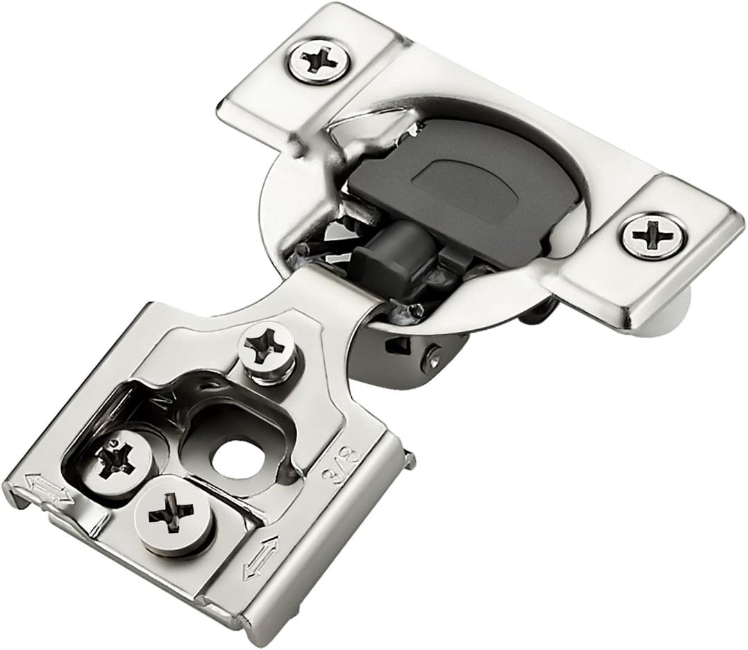 Ravinte 30 Pack 15 Pairs 3/8 Inch Overlay Soft Close Hinges for Kitchen Cabinet Satin Nickel Hidden Stainless Steel Concealed Hinges self Closing