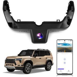4K Dash Cam fit for Lexus GX550 Premium Luxury Overtrail 2024 2025 (3rd Gen/J250), OEM Look, UHD 2160P Video, Free APP&WiFi, Plug&Play, Loop Recording, G-Sensor, Parking Monitor, 128GB Card