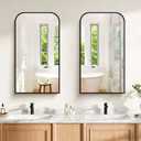 COFENY Bathroom Mirror, 20x36 inch Black Rectangle Wall Mounted Mirror with Thin Frame, Bathroom Vanity Mirrors for Over Sink, Entryway, Living Room, Bedroom