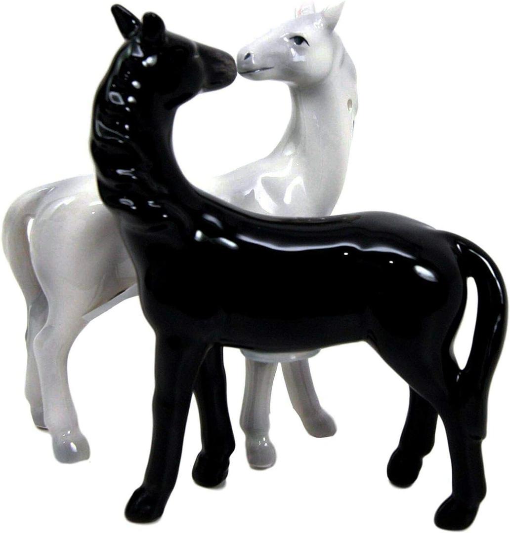 Horses Magnetized Salt and Pepper Shaker Set