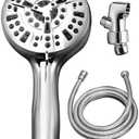 Shower Head, High Pressure Handheld Shower Head with 10 Settings Spray Modes and Sprayer, for Home Hotel Bathroom