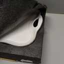 DUJUST Porcelain Serving Tray with Handles, Luxury British Style Coffee Table Tray with Golden Rim, Beautiful Tea Tray Decor for Living Room, Easy to Use & Clean