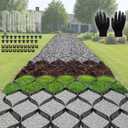 Gravel Grid 33 x 4 FT, 2'' Depth Geo HDPE Grid, Gravel Grid Driveway Stabilization with Gloves, Geo Cell 1900 Lbs Per Sq Ft Load, Ground Grid for Walkway, Parking Lot, Garden Path, Slope Protection