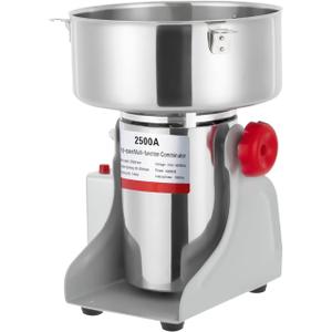 2500g Electric Grain Mill Grinder 4500W Stainless Steel Corn Grinder Mill, Commercial High-Speed Grain Mill, Pellet Machine for Grinding Wheat, Oats, Barley, Corn, Rice