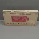 Wireless Keyboard and Mouse Combo  Round Keycaps, FullSize Retro Typewriter Keyboard with Detachable Wrist Rest, Sleep Mode & Tilt Legs, 2.4GHz Cordless Connection for Mac/Windows/PC (Hot Pink)