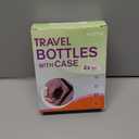 Travel Bottles with Case, 4x2oz TSA Approved, Leak-Proof, Press to Unlock, Compact & Portable Travel Toiletries (Black)