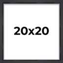 20x20 Shadow Box Frame Contemporary Black Finish | 3/4" Depth of Usable Space| Interior Size 20x20 Inches| UV Resistant Acrylic, Acid-Free Backing, Wall Hangers | Made in USA